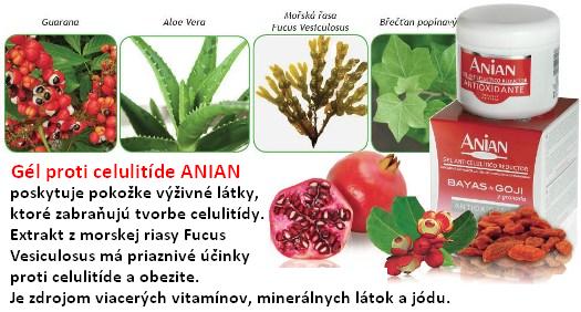 G�l obsahuje okrem Goji a gran�tov�ho jablka mno�stvo l�tok, ktor� zlep�uj� kvalitu pleti a dod�vaj� jej v��ivu nutn� na potla�enie vzniku celulit�dy
