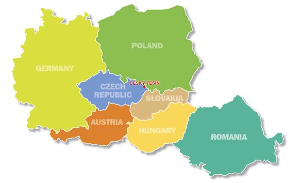 Působíme v sedmi zemích EU - ČR, SK, PL, Německo, Rakouko, Maďarsko, Rumunsko - příležitost k obchodním aktivitám i v těchto zemích Působíme v sedmi zemích EU - ČR, SK, PL, Německo, Rakouko, Maďarsko, Rumunsko - příležitost k obchodním aktivitám i v těchto zemích