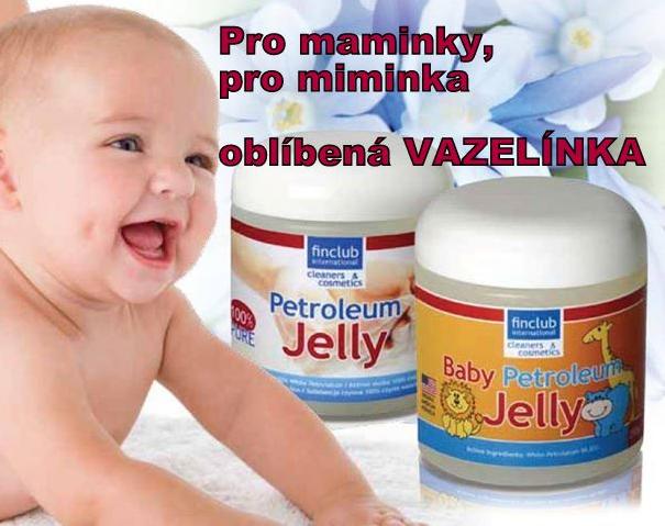 dětská kosmetická Vazelína je velmi vhodná k promaštění jakékoliv suché pokožky